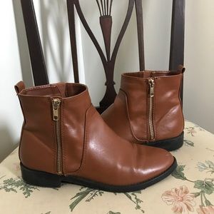 Tan booties size 8.5